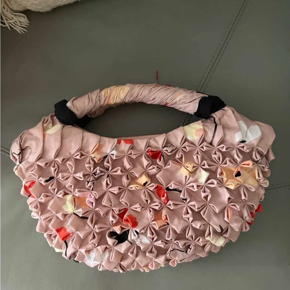NWOT Merlette Chic Ruffled Pink Bag